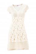 Designer-Spitzenkleid ecru