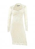 Designer-Spitzenkleid ecru