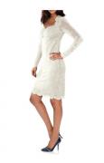 Designer-Spitzenkleid ecru