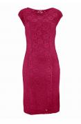 Designer-Spitzenkleid fuchsia