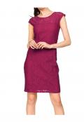 Designer-Spitzenkleid fuchsia