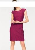 Designer-Spitzenkleid fuchsia