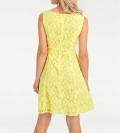 Designer-Spitzenkleid gelb