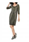 Designer-Spitzenkleid khaki