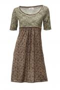 Designer-Spitzenkleid khaki-taupe