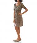 Designer-Spitzenkleid khaki-taupe
