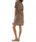 Designer-Spitzenkleid khaki-taupe