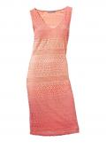 Designer-Spitzenkleid koralle