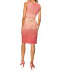 Designer-Spitzenkleid koralle