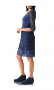 Designer-Spitzenkleid marine