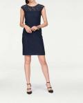Designer-Spitzenkleid marine