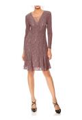 Designer-Spitzenkleid mauve
