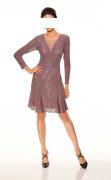 Designer-Spitzenkleid mauve