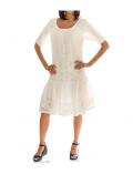 Designer-Spitzenkleid offwhite