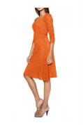 Designer-Spitzenkleid orange