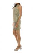 Designer-Spitzenkleid sand