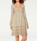 Designer-Spitzenkleid sand
