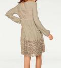 Designer-Spitzenkleid sand