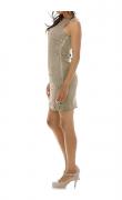 Designer-Spitzenkleid sand Größe 40