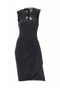 Designer-Spitzenkleid schwarz
