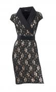 Designer-Spitzenkleid schwarz