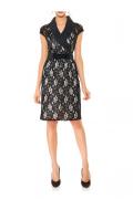 Designer-Spitzenkleid schwarz