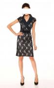 Designer-Spitzenkleid schwarz