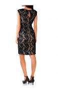 Designer-Spitzenkleid schwarz