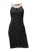 Designer-Spitzenkleid schwarz