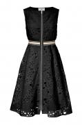 Designer-Spitzenkleid schwarz