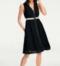 Designer-Spitzenkleid schwarz