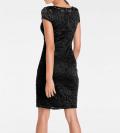 Designer-Spitzenkleid schwarz