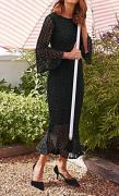 Designer-Spitzenkleid schwarz