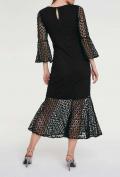 Designer-Spitzenkleid schwarz