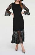 Designer-Spitzenkleid schwarz