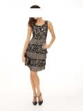 Designer-Spitzenkleid schwarz Gr. 40