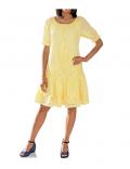 Designer-Spitzenkleid vanille