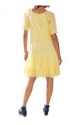 Designer-Spitzenkleid vanille