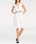 Designer-Spitzenkleid weiß