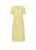 Designer-Spitzenkleid zitrone