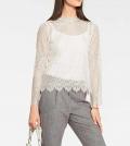 Designer-Spitzenshirt + Top offwhite