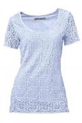 Designer-Spitzenshirt hellblau