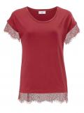 Designer-Spitzenshirt himbeere