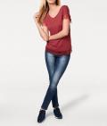 Designer-Spitzenshirt himbeere