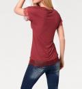 Designer-Spitzenshirt himbeere
