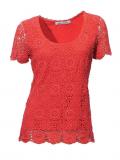 Designer-Spitzenshirt koralle