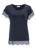 Designer-Spitzenshirt marine