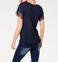 Designer-Spitzenshirt marine