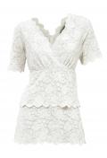 Designer-Spitzenshirt offwhite