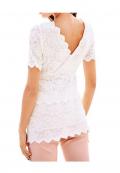 Designer-Spitzenshirt offwhite